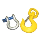 Swivel hook with shackle for forklift boom. SIKA-SWIVEL HOOK type WHS 10-8
