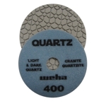 Part#  164400 4" Weha Quartz Polishing Pad 400 Geo Pattern Design